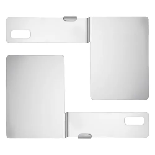 2 Piece Hawaii State Safety Check Bracket Stainless Steel License, Silver
