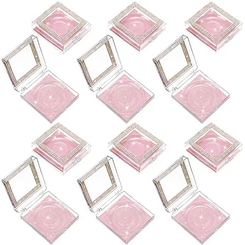 12 Piece Empty Eyelash Boxes Set, Pink