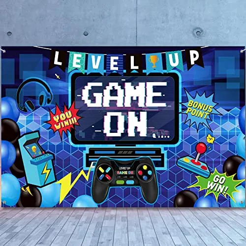 Video Game Party Decoration Video Gaming Photo Backdrop