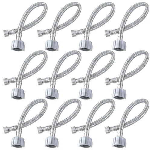 12 Piece 12 in Toilet Supply Line 3/8 in Comp x 7/8 in BC