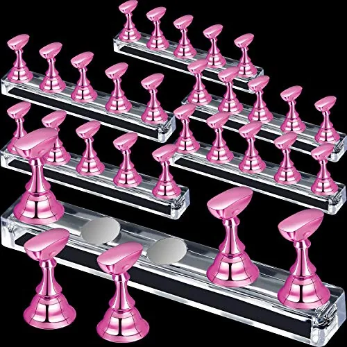 6 Magnetic Nail Stand, Pink