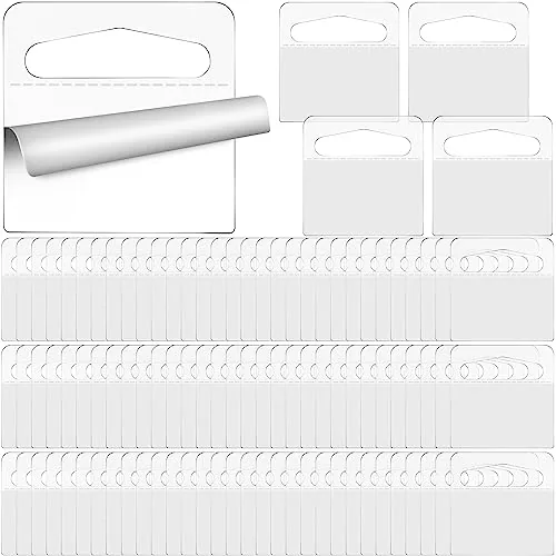 3000 Piece Self-Adhesive Hang Tags Self Adhesive Hanging Tabs, Clear