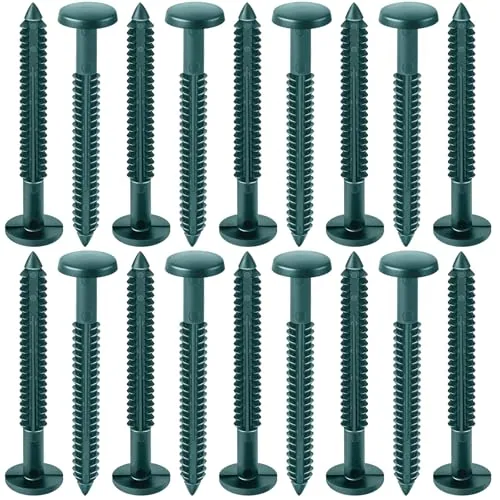 18 Piece Shutter Fasteners 3 Inch Vinyl Panel Pegs, Green