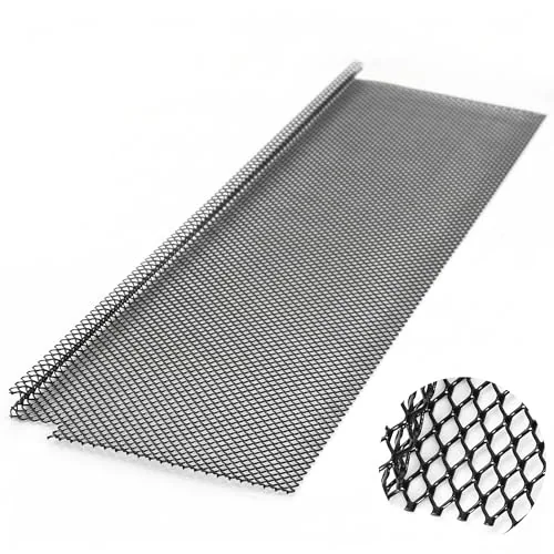 1 Piece Lock in Gutter Guard 6 Inch x 75 ft Stainless Steel Micro, Black