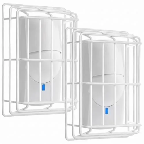 2 Piece Motion Detector Wire Cage, White