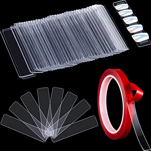 150 Piece Transparent Nail Display Holder, Clear