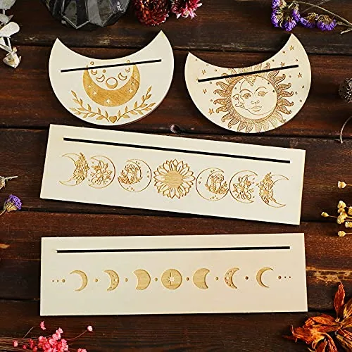 4 Piece Wooden Tarot Card Stand Holder