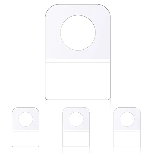 1500 Piece Self-Adhesive Slot Hole Hang Tabs Self Adhesive Hang Tags, Clear