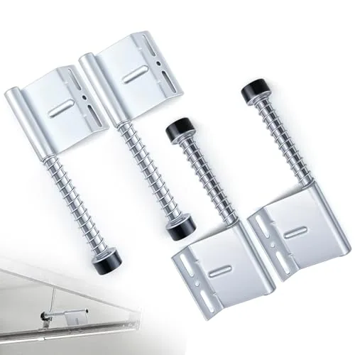 2 Pairs 15 Inch Garage Door Plunger Bumper Spring, Silver