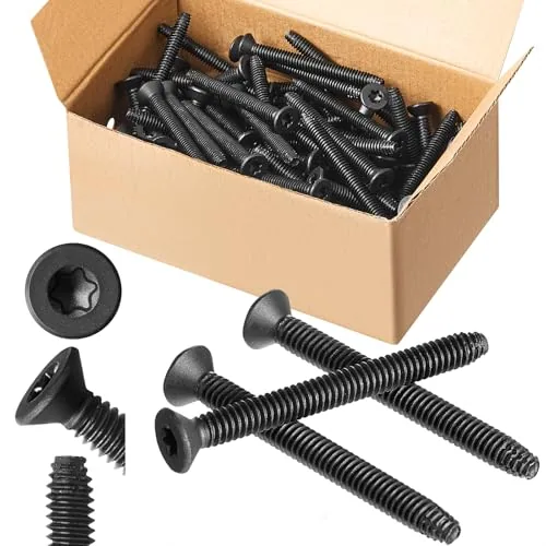 200 Piece 1/4-20 x 2-1/2 in Self-Tapping Trailer Deck Screws Flat, Black