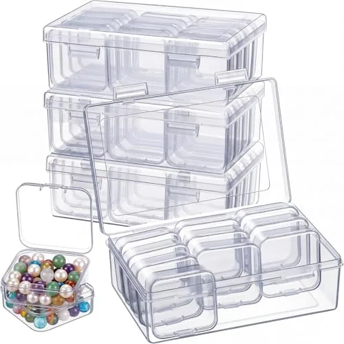 52 Piece Bead Organizer Box, Clear