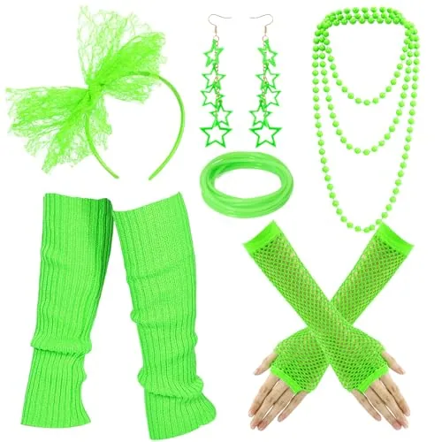 80s Dress Costume Accessories, Green