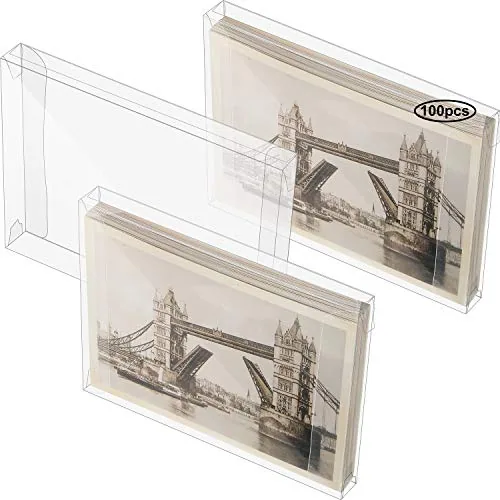 100 Piece s Clear Plastic Greeting Card Box