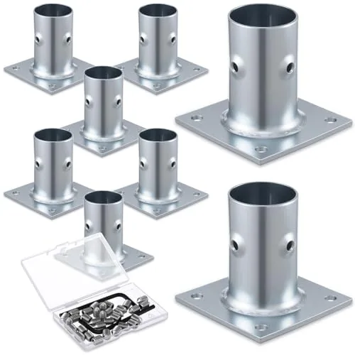 8 Piece Galvanized Steel Flange Oblong Base