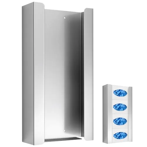 1 Piece Stainless Steel Glove Box Holder Wall Mount 10 in x 21 in
