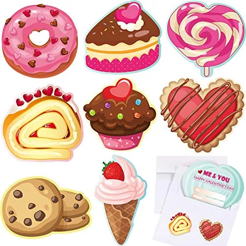 32 Piece Valentine Cards Set, Multicolour