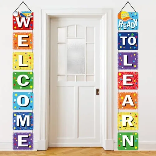 14 Piece Welcome Back to School Banner, Black