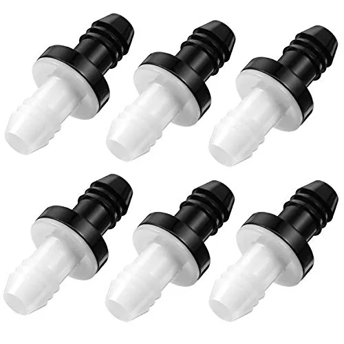 6 Piece Check Valve 3/8 Inch Bulk ABS One Way Inline Vacuum Check