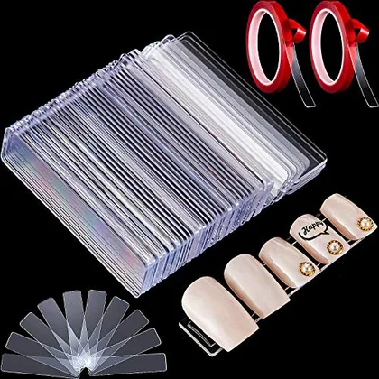 100 Piece Transparent Nail Stand Nail Display Stand Holder Nail, Clear