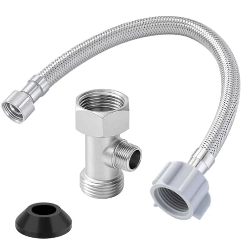 Bidet T Adapter, Silver