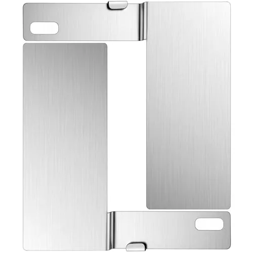 2 Piece Hawaii State Safety Check Bracket Stainless Steel License, Black