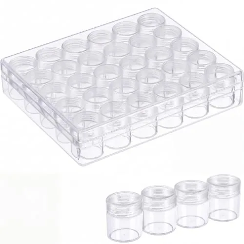 60 Bead Container Lidded Small Box, Clear