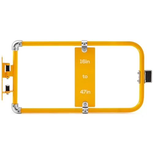 Industrial Swing Gate Universal Spring-Loaded Safety, Yellow