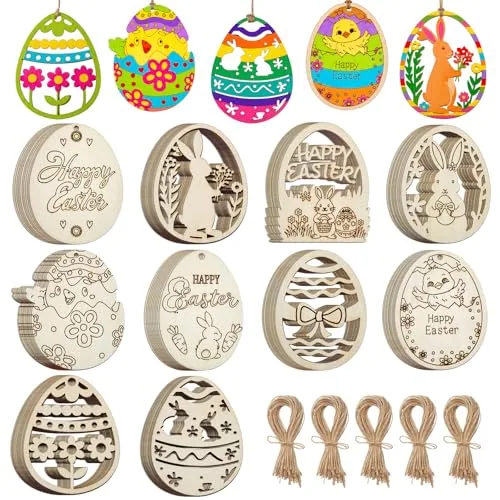 100 Piece Wooden Eggs, Natural