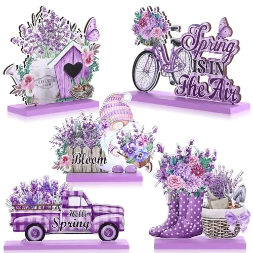 4 Piece Hello Spring Table Decorations Spring Easter Table