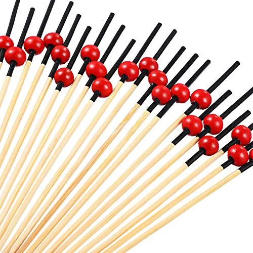 200 Piece Cocktail Picks Fancy Toothpicks, Red