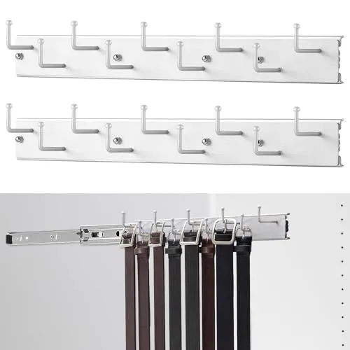 2 Piece 13.8 in Sliding Tie Rack Hangers