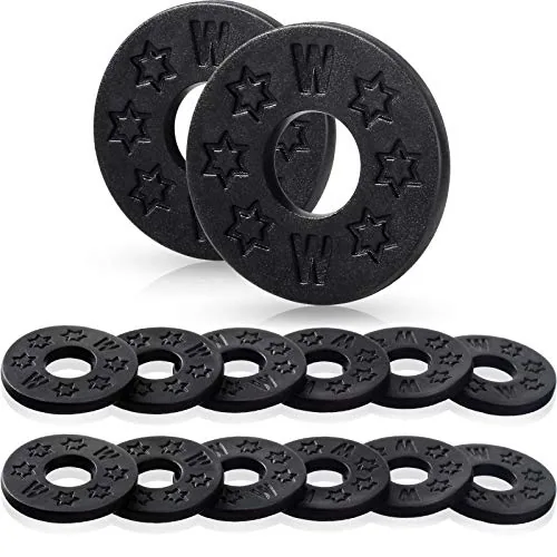 12 Piece Guitar Strap Locks Silicone Rubber Strap Blocks, Black