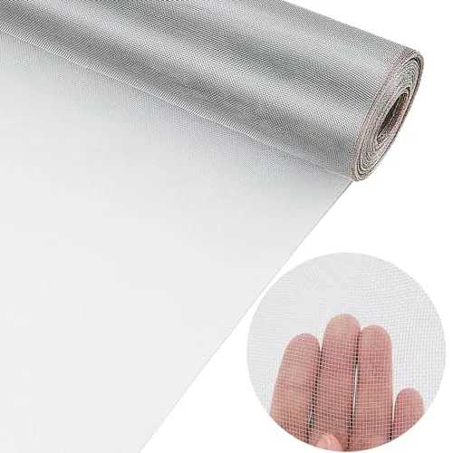 304 Stainless Steel Mesh 40 Inch x 98 Feet Metal Mesh, Silver