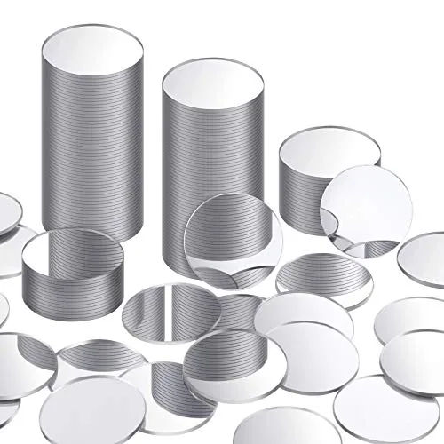 100 Piece Small Round Mirrors, Silver