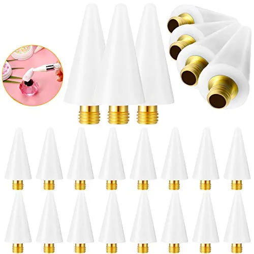 16 Piece Wax Head Tips Rhinestone Picker Tool, White