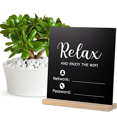 Wi-Fi Password Sign, Black