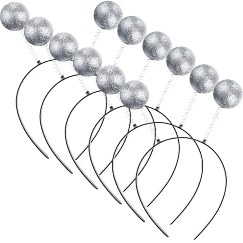 6 Piece Martian Antenna Headband Alien Headband Boppers Head, Multicolour