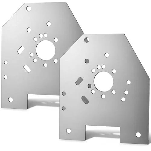 2 Piece Heavy Duty Aluminum Tarp Spool Mounting Bracket, Silver