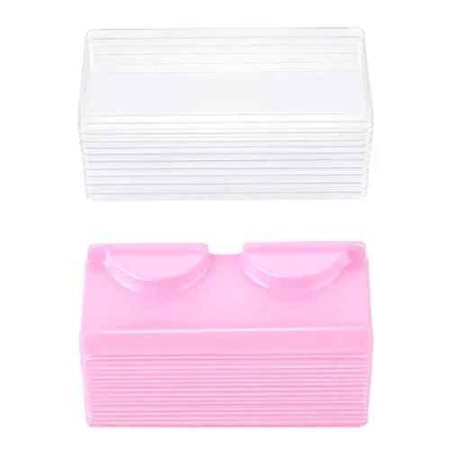 50 Piece s Minifalse Eyelash Storage Box Empty False Eyelash Care, Pink