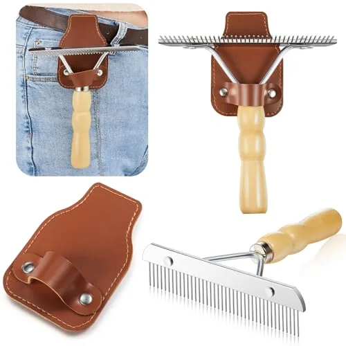1 Piece Horse Show Comb Brush Holder Cattle Horse Race Grooming, Brown