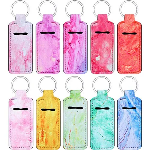 10 Piece Lipstick Holder Keychain, Multicolour