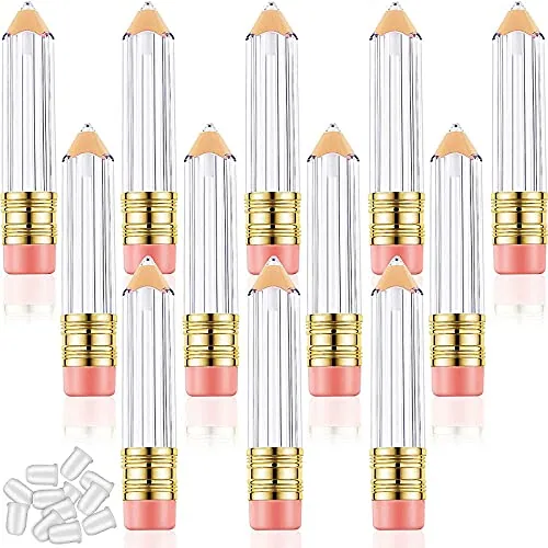 20 Piece Pencil Empty Lip Gloss Tubes Containers Clear Mini