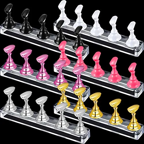 6 Magnetic Nail Stand, Gold