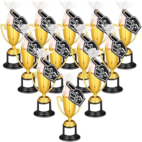 12 Piece Mini Trophies Gold Trophy Award End of Year Students