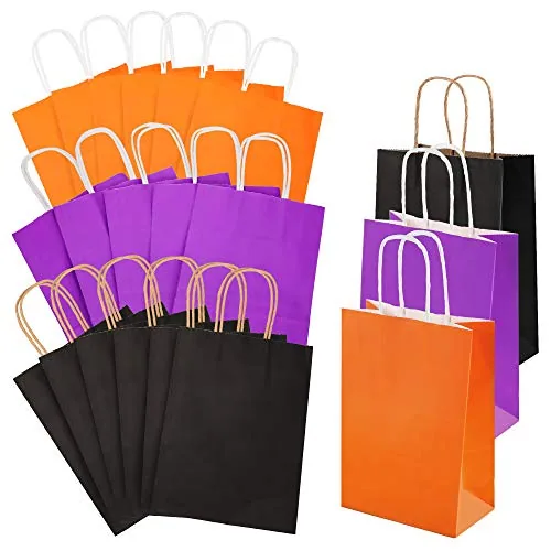 15 Piece Halloween Paper Gift Bags, Black