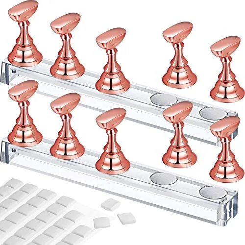 2 Piece Magnetic Nail Stand, Pink