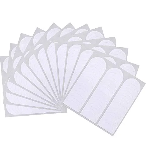 576 Piece Self-Adhesive French Tip Nail Stickers Moon Shape Manicure Strips