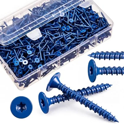 1000 Piece 1-5/8 Inch Fasteners, Blue