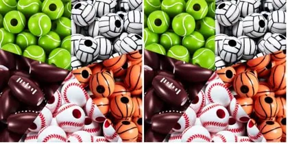 250 Piece 12mm Football Sports Beads