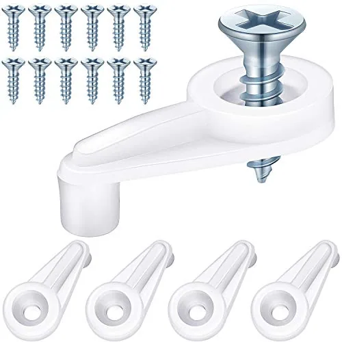 50 Piece Glass Retainer Clips, White